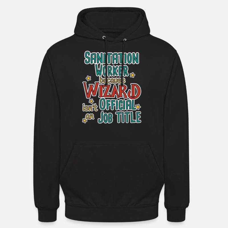 Assistant d’assainissement - Sweat-shirt à capuche unisexe - noir
