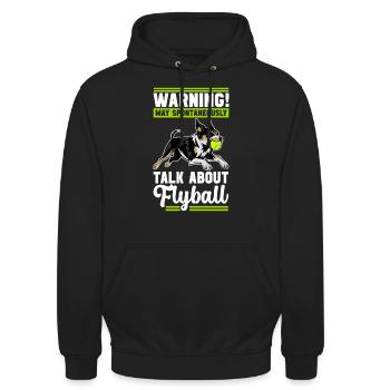 Flyball Dog Sports - Unisex Hoodie - black - Front - Alina (178cm) & Michal (187cm)