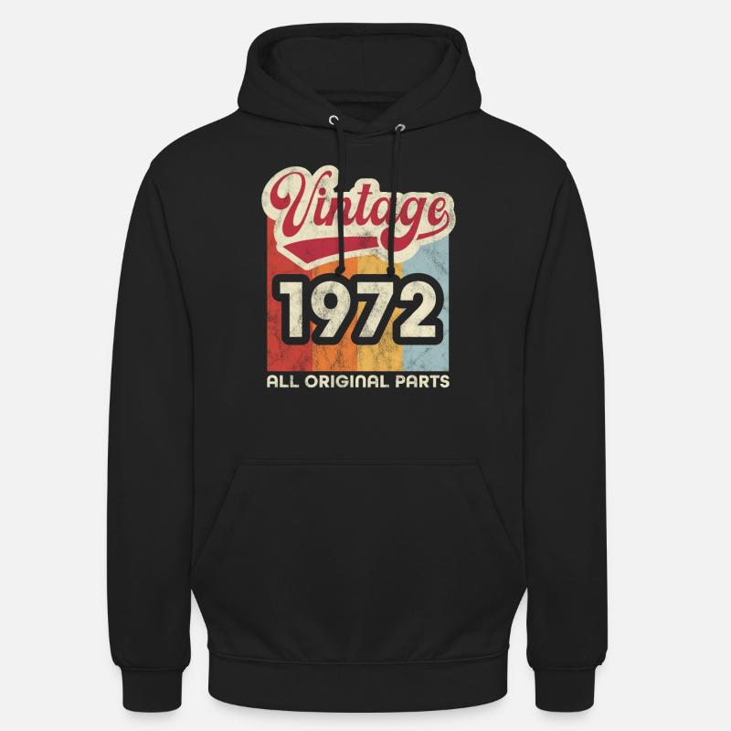 Millésime 1972 - Sweat-shirt à capuche unisexe - noir