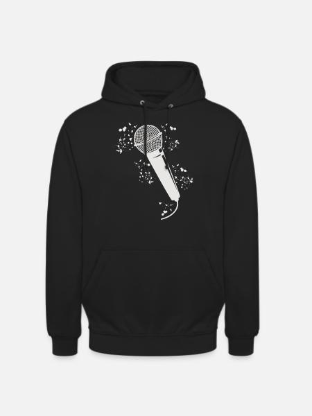 Microphone Poetry Slam Podcast Singer - Unisex Hoodie - black