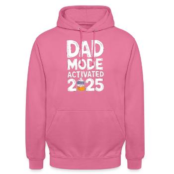Mode papa activé 2025 - Sweat-shirt à capuche unisexe - rose - Devant - Alina (178cm) & Michal (187cm)