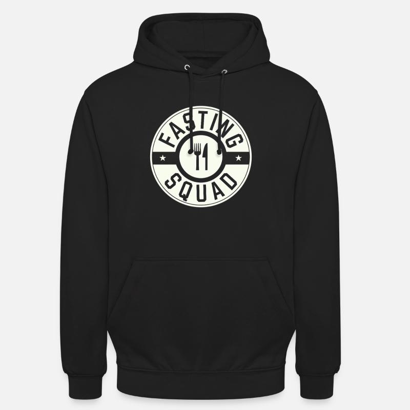 Jeûne intermittent Jeûne intermittent - Sweat-shirt à capuche unisexe - noir