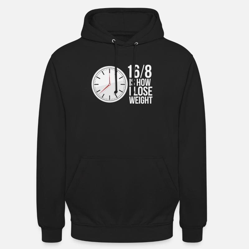 Intervallfasten Intermittierendes Fasten - Unisex Hoodie - Schwarz