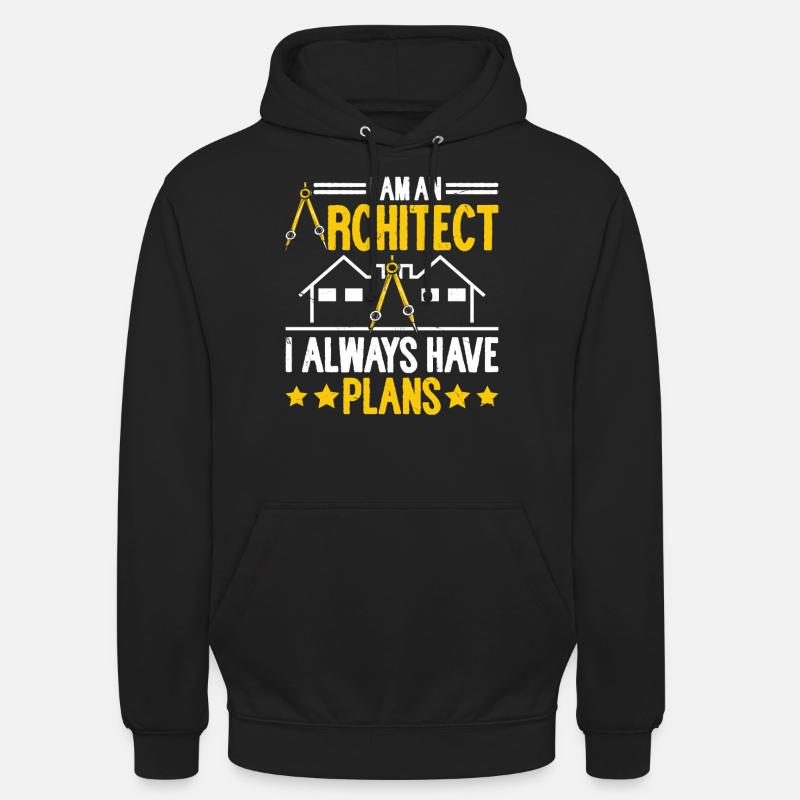 Architecte - Sweat-shirt à capuche unisexe - noir