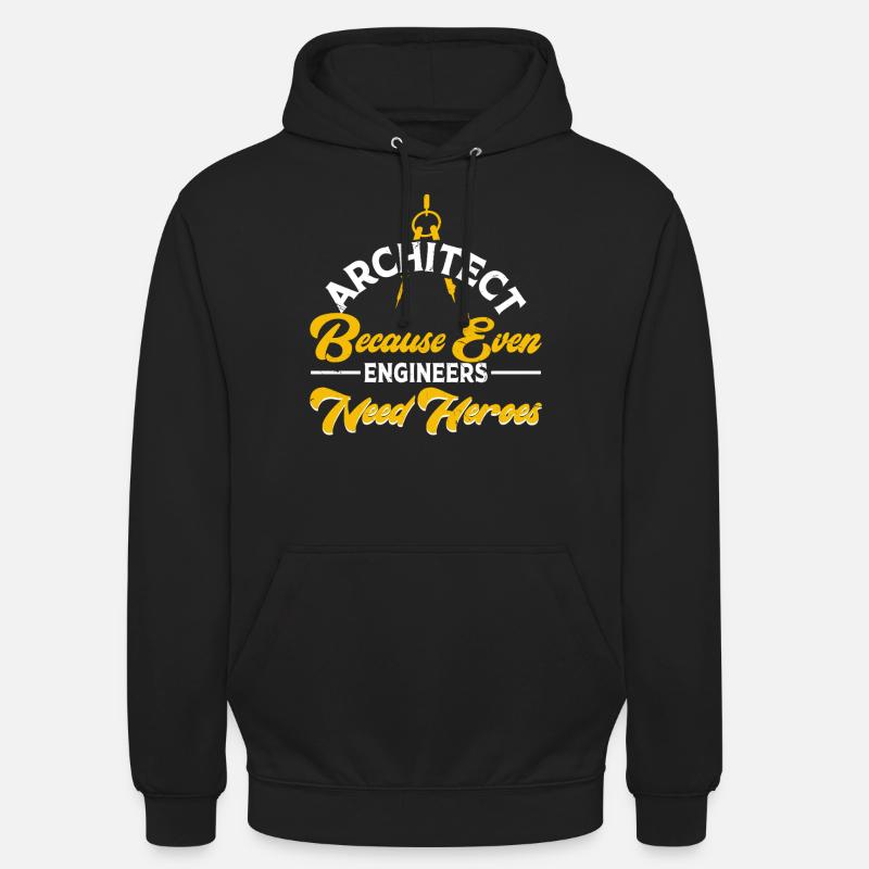 Architecte - Sweat-shirt à capuche unisexe - noir