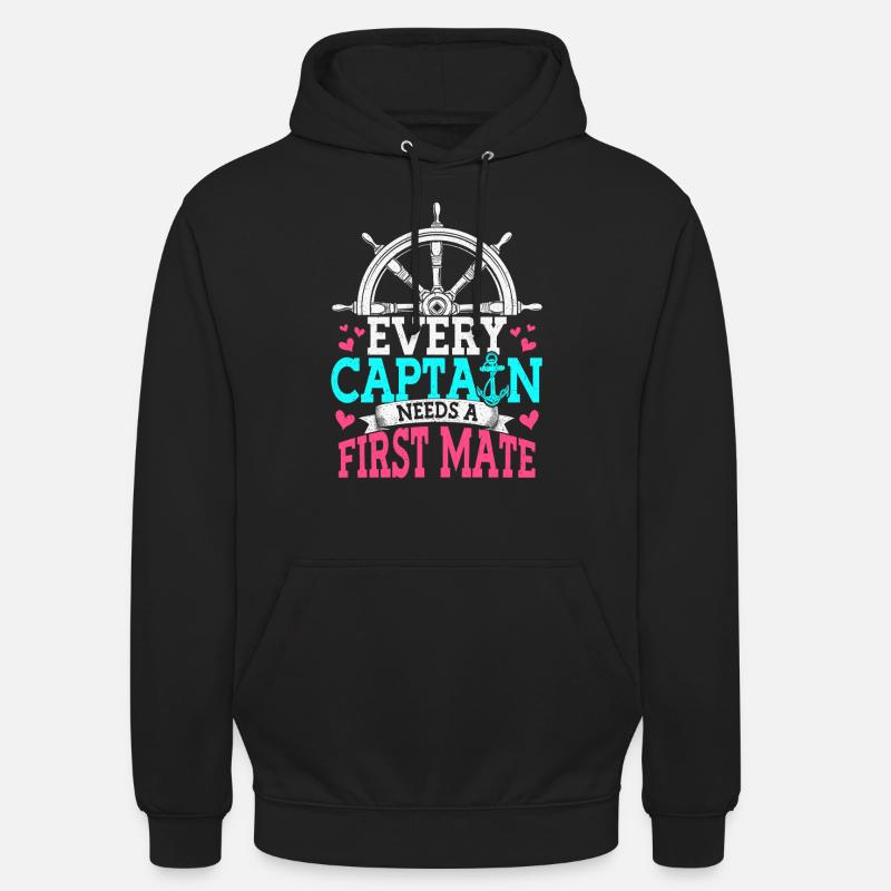 Every captain needs a first mate boat - Unisex Hoodie - black