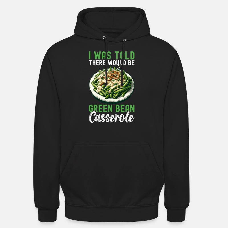 Casserole de haricots verts - Sweat-shirt à capuche unisexe - noir