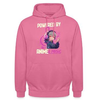 Anime & Music Kawaii - Unisex Hoodie - pink - Front - Alina (178cm) & Michal (187cm)