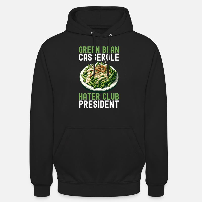 Casserole de haricots verts - Sweat-shirt à capuche unisexe - noir
