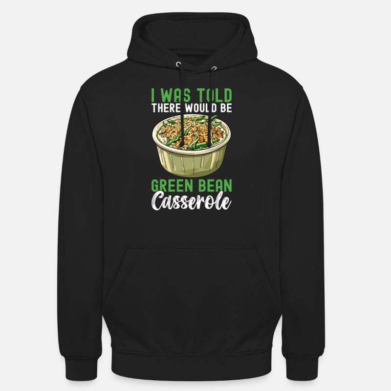 Casserole de haricots verts - Sweat-shirt à capuche unisexe - noir