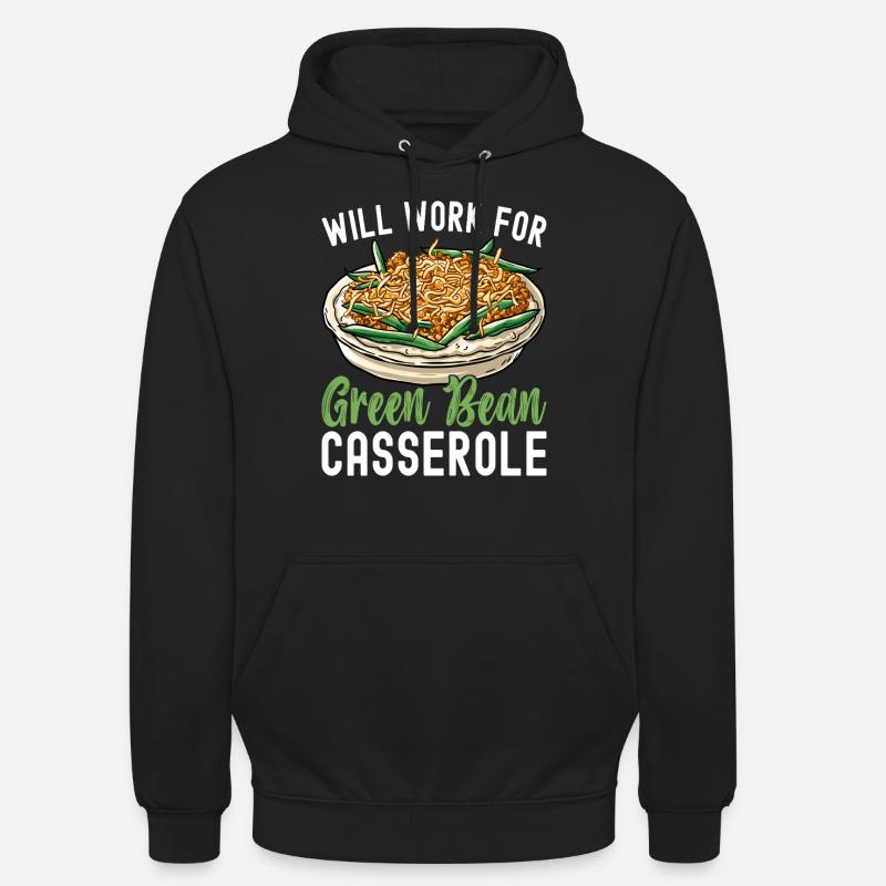 Casserole de haricots verts - Sweat-shirt à capuche unisexe - noir