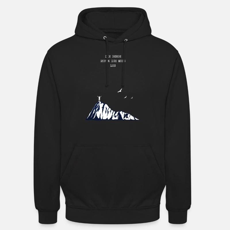 Wandern Minimalistisch - Unisex Hoodie - Schwarz
