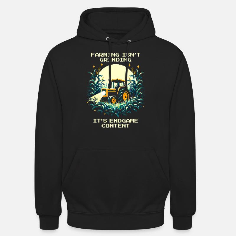 Landwirtschaft = Endgame | Kein Tutorial-Modus - Unisex Hoodie - Schwarz