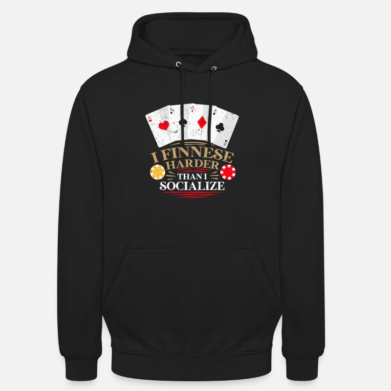 Joueur de bridge - Sweat-shirt à capuche unisexe - noir