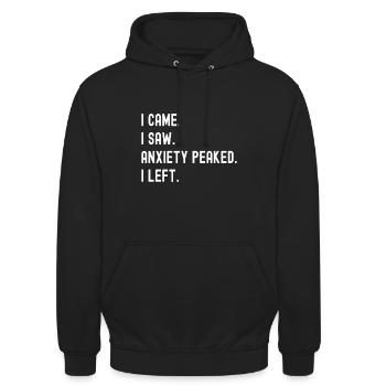 Anxiety disorder Anxiety disorder - Unisex Hoodie - black - Front - Alina (178cm) & Michal (187cm)
