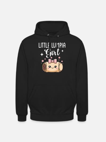 Little Lumpia Girl Spring Rolls - Unisex Hoodie - black