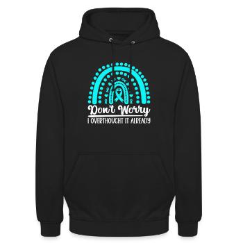 Anxiety disorder Anxiety disorder - Unisex Hoodie - black - Front - Alina (178cm) & Michal (187cm)