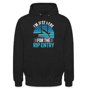 Kunstspringen Turmspringer Sprungbrett - Unisex Hoodie - Schwarz - Vorne - Alina (178cm) & Michal (187cm)
