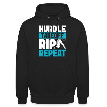 Diving diving board - Unisex Hoodie - black - Front - Alina (178cm) & Michal (187cm)