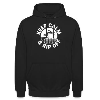Diving diving board - Unisex Hoodie - black - Front - Alina (178cm) & Michal (187cm)
