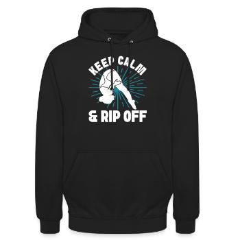 Diving diving board - Unisex Hoodie - black - Front - Alina (178cm) & Michal (187cm)