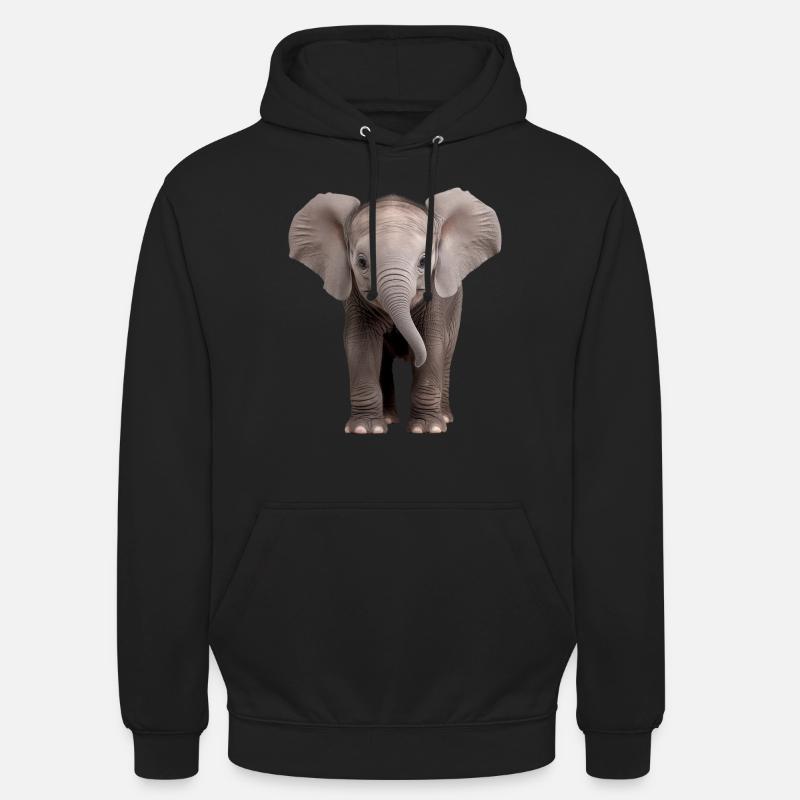Bébé éléphant Elefant - Sweat-shirt à capuche unisexe - noir
