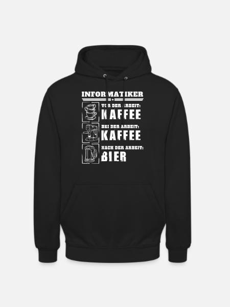 Mon quotidien d'informaticien - Sweat-shirt à capuche unisexe - noir