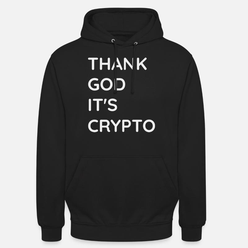 Dieu merci, c’est Crypto - Sweat-shirt à capuche unisexe - noir