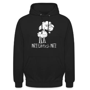 Je m’en fous. Je fais ce que je veux. - Sweat-shirt à capuche unisexe - noir - Devant - Alina (178cm) & Michal (187cm)