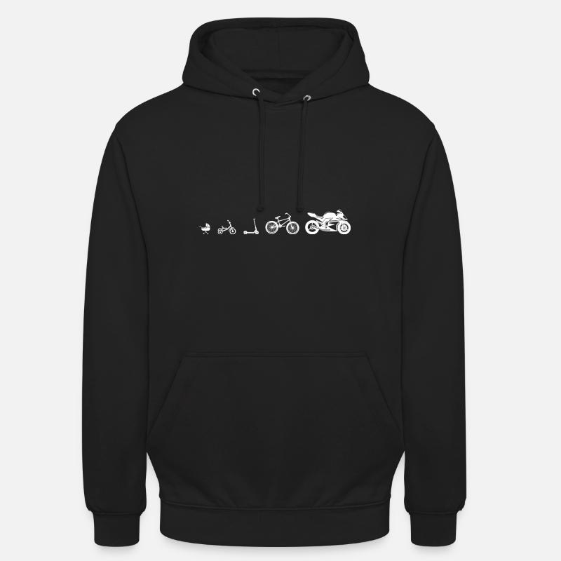 Evolution Two-Wheeler Scooter Motorcycle - Unisex Hoodie - black