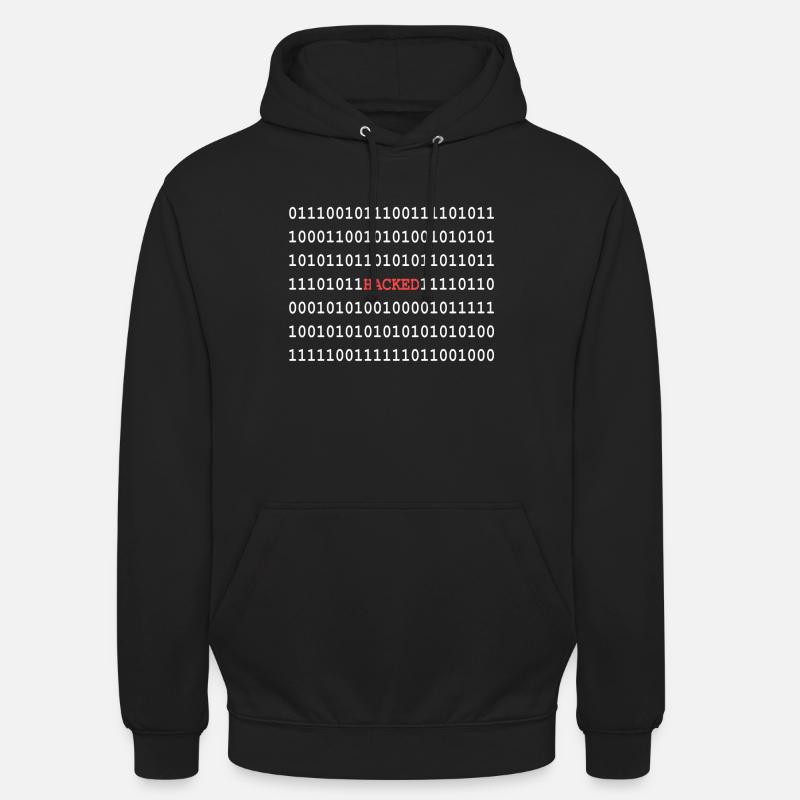 Pirate de code binaire - Sweat-shirt à capuche unisexe - noir