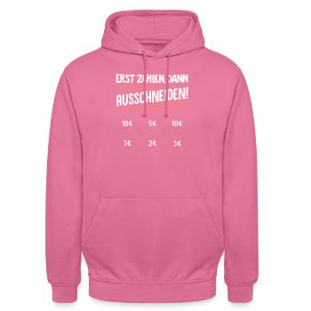 Junggesellenabschied Spruch - Sweat-shirt à capuche unisexe - rose - Devant - Alina (178cm) & Michal (187cm)