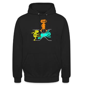 Craftsman electricity electrician outlet - Unisex Hoodie - black - Front - Alina (178cm) & Michal (187cm)