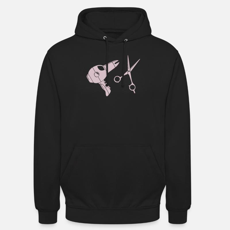 coiffeur - Sweat-shirt à capuche unisexe - noir