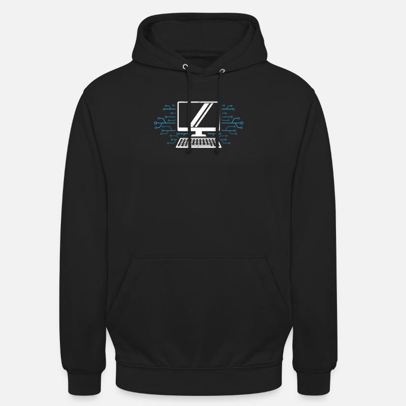 Ordinateur - Sweat-shirt à capuche unisexe - noir