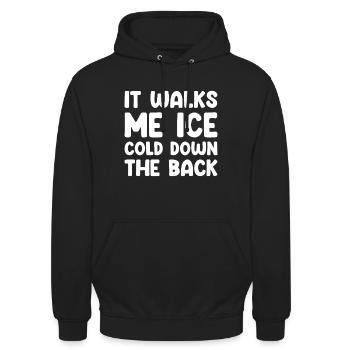 Lustiger Denglisch Spruch - Unisex Hoodie - Schwarz - Vorne - Alina (178cm) & Michal (187cm)