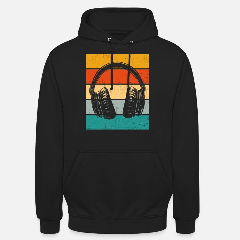 Casque Rétro - Sweat-shirt à capuche unisexe - noir