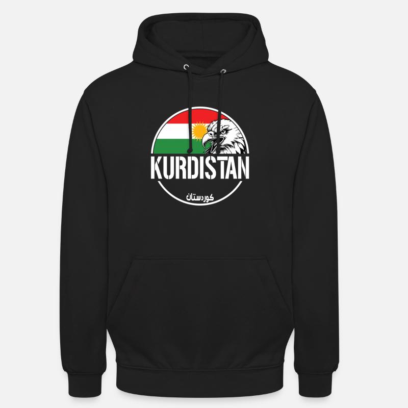 Drapeau du Kurdistan,Kurdistan,Syrie,Irak,Iran,Drapeau - Sweat-shirt à capuche unisexe - noir