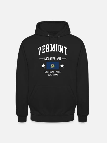 Vermont - Sweat-shirt à capuche unisexe - noir