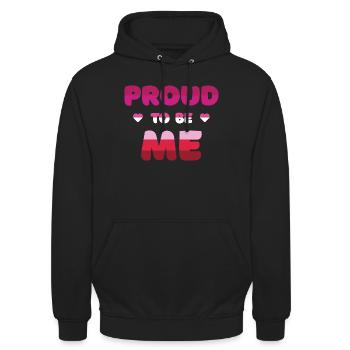 Lesbian Pride to Be Me - Pride Month - Unisex Hoodie - black - Front - Alina (178cm) & Michal (187cm)