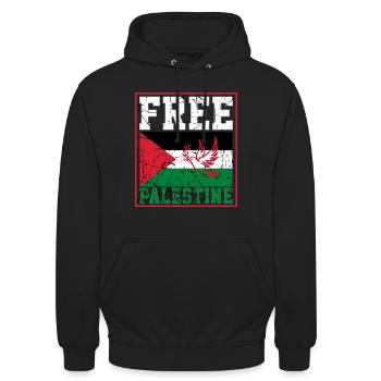 Free Palestine - Unisex Hoodie - Schwarz - Vorne - Alina (178cm) & Michal (187cm)