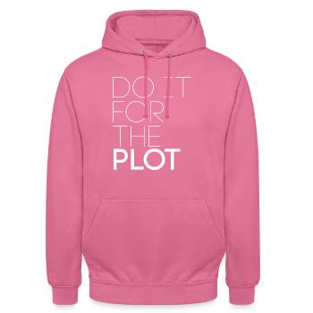 Faites-le pour l’intrigue - Motivation - Sweat-shirt à capuche unisexe - rose - Devant - Alina (178cm) & Michal (187cm)