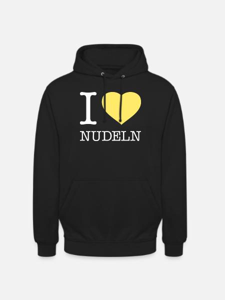 I love Nudeln - Unisex Hoodie - Schwarz