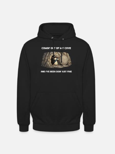 Résurrection de la Grotte Dicton. - Sweat-shirt à capuche unisexe - noir