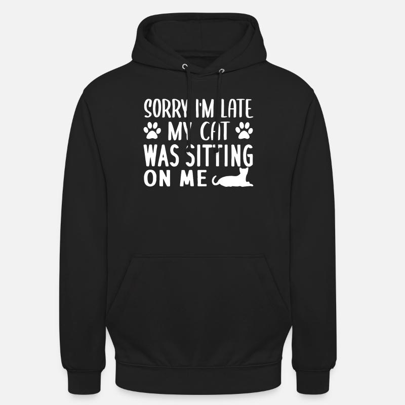 Regretté Cat Sitter Humour Tee - Sweat-shirt à capuche unisexe - noir