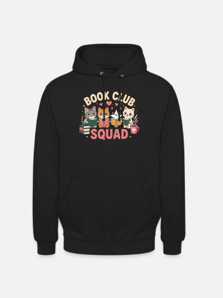 Book Club Cats Squad - Unisex Hoodie - black