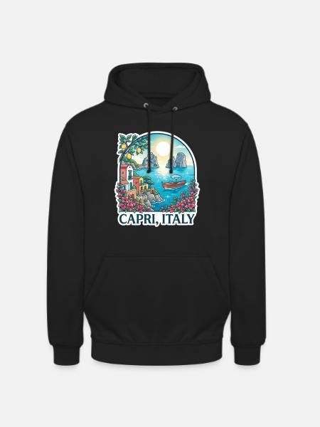 Capri Italy - Unisex Hoodie - Schwarz