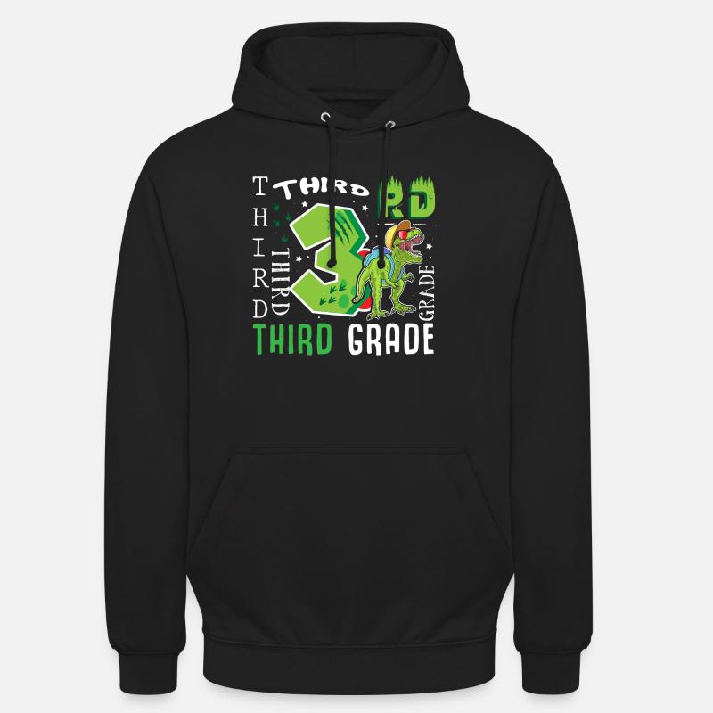 3rd class Dino T-Rex - Unisex Hoodie - black