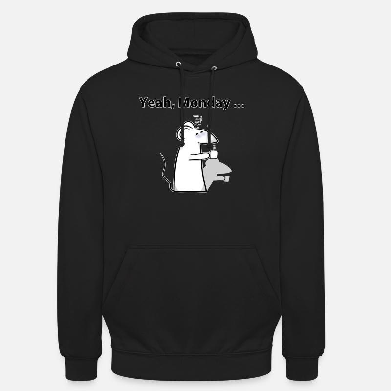 Maus Jeah Monday - Sweat-shirt à capuche unisexe - noir