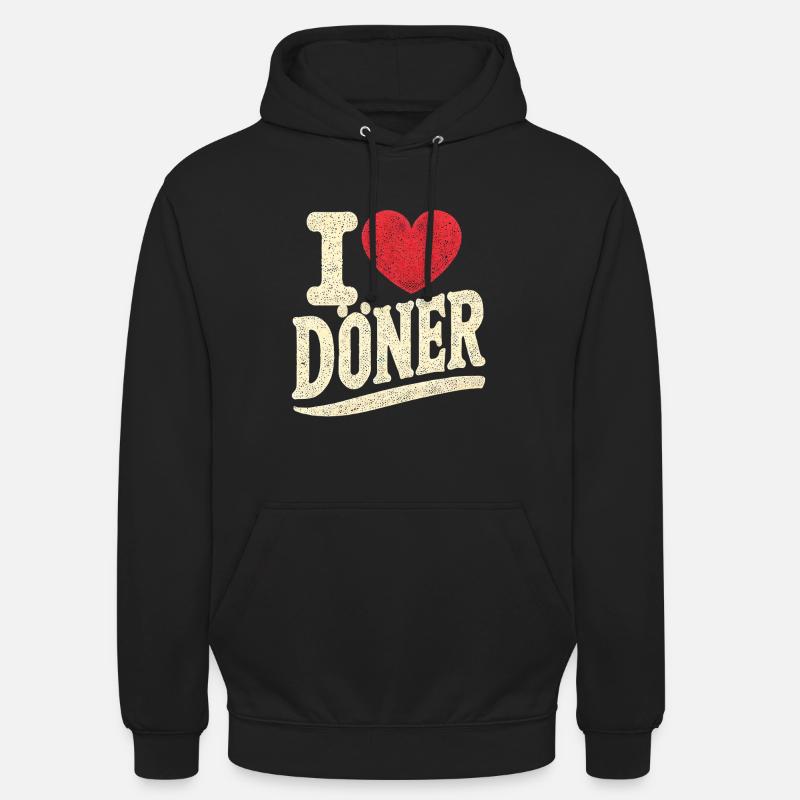 J’ADORE DÖNER - KEBAB - Sweat-shirt à capuche unisexe - noir